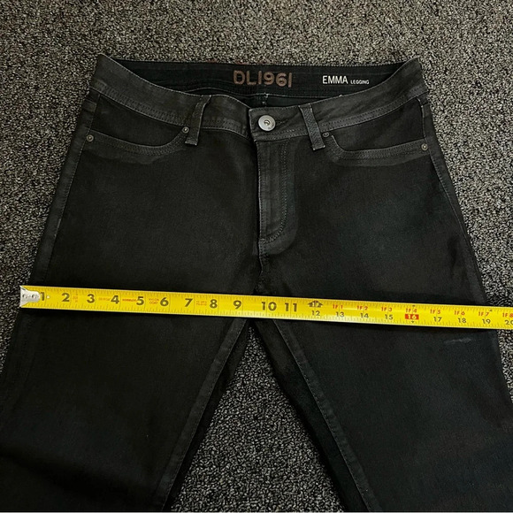 DL1961 Emma Skinny Low Rise Instasculp Black Jeans Sz 29 - Picture 11 of 15